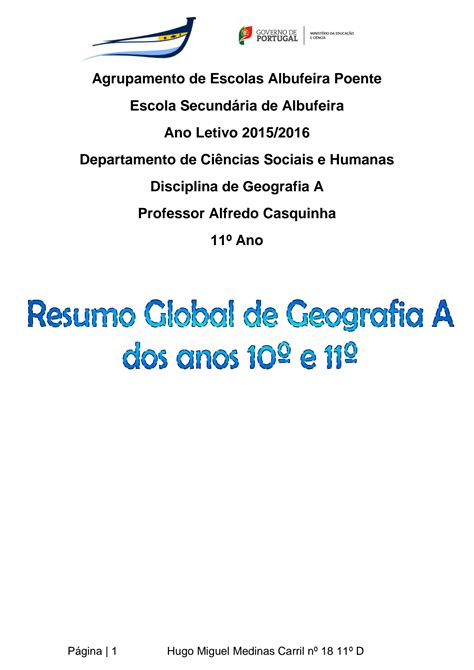 SOLUTION Resumo Global Geografia Mat Ria Exame Studypool