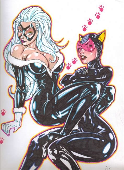 Catwoman And Black Cat Lovers Crossover Comic Book