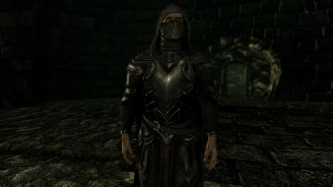 Nightingale Hood With Attached Cape And Eye Slits At Skyrim Special