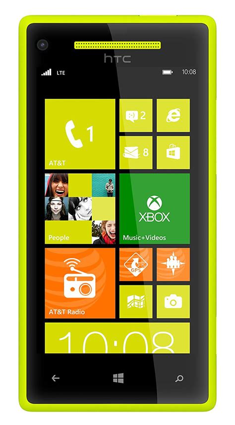 Htc 8x Unlocked Gsm 4g Lte Windows Phone W 8mp Camera Yellow