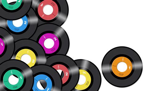 Colourful Vinyl Records Full Hd Wallpaper And Background Image