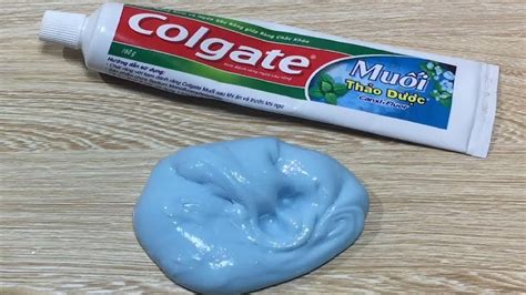 How To Make Slime Colgate Toothpaste And Glue Diy Toothpaste Slime