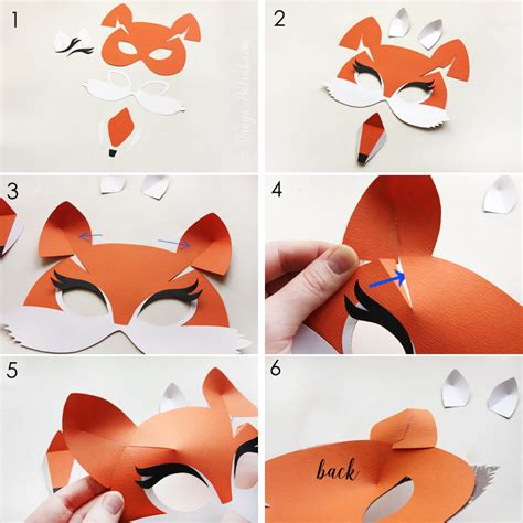 Diy 3d Paper Masks For Kids Fox Wolf And Squirrel