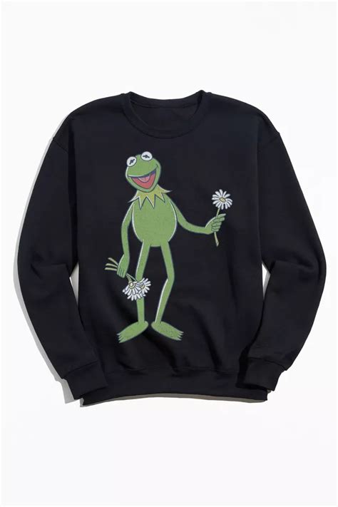 Disney The Muppets Kermit The Frog Crew Neck Sweatshirt Urban Outfitters