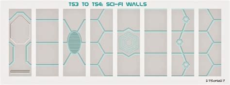 My Sims 4 Blog Ts3 To Ts4 Sci Fi Walls By Sonia Sci Fi Wall Sims 4