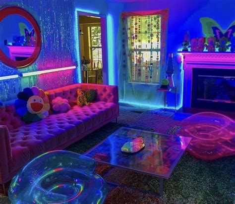 Pin By Bailey Barber On Bedroom Neon Room Hangout Room Chill Room