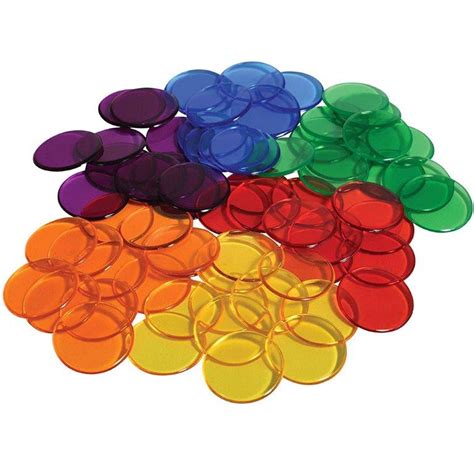 Counters Translucent 20mm 6 Colour 500pc The Brain Bus