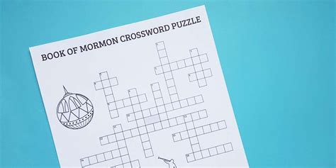 Can You Solve This Book Of Mormon Crossword Puzzle Lds Daily