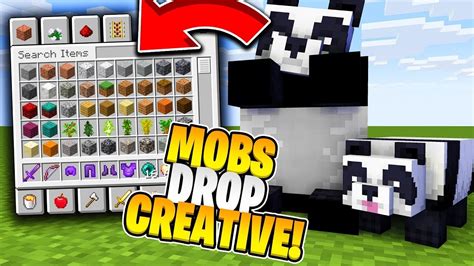 Minecraft But Mobs Drop Creative Mode Youtube