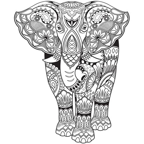 Elephant Adult Coloring Pages Easy Coloring Pages