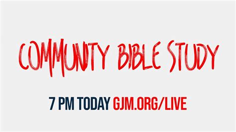 Community Bible Study Youtube