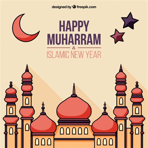 Muharram is one of the four sanctified months in the islamic calendar. Gelukkige muharram achtergrond | Gratis Vector