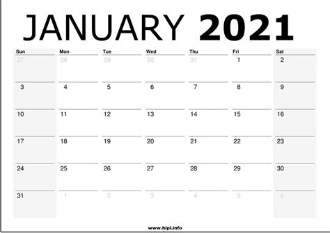 View the free printable monthly january 2021 calendar and print in one click. 2021 Print Free Calendars Without Downloading | Calendar ...