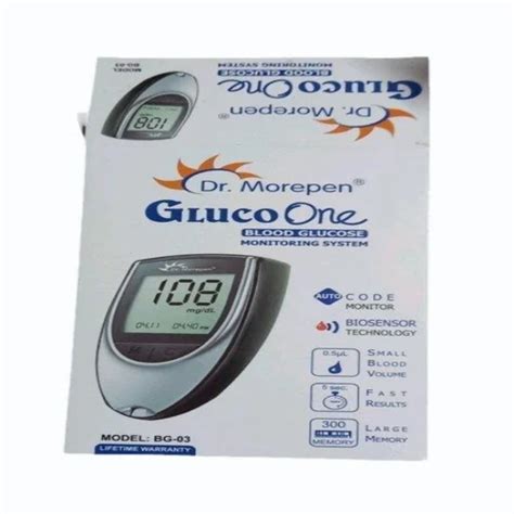 Dr Morepen Gluco One Blood Glucose Monitor 31 Days Model Name Number