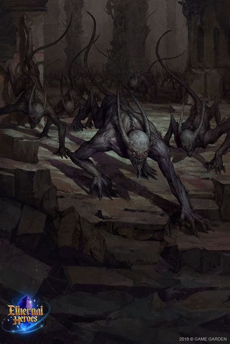 Artstation Imps Oleg Kapustin Fantasy Demon High Fantasy Monster Art