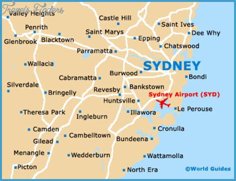 Sydney Map Tourist Attractions Travelsfinderscom