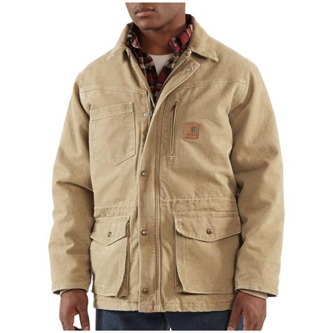 Mens Carhartt Sandstone Rancher Coat 227114 Insulated Jackets