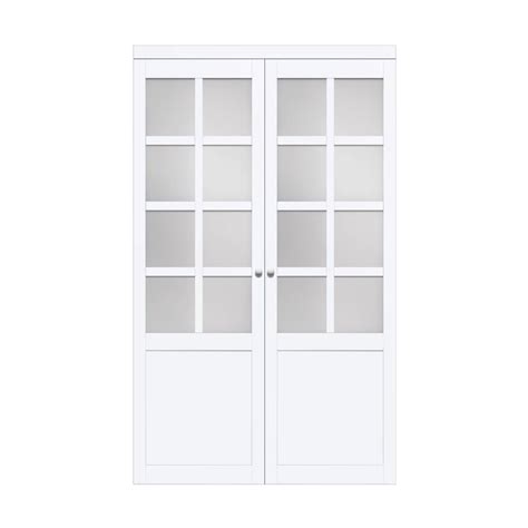 Truporte 60 Inch X 80 Inch 8 Lite White 2 Pivot Interior Closet Door