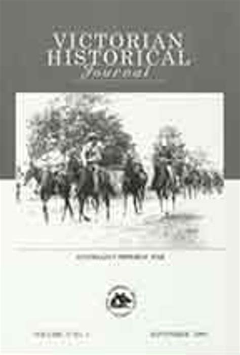 Victorian Historical Journal 255 Volume 71 2 2000 Royal