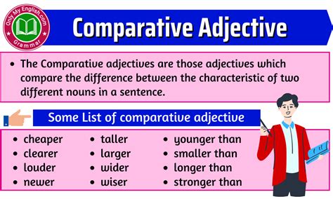 Comparative Adjectives Definition Examples And List Onlymyenglish