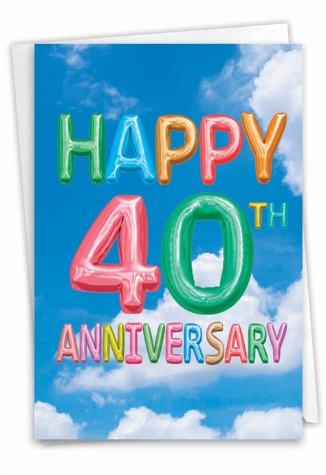 inflated messages 40 creative milestone anniversary greeting card