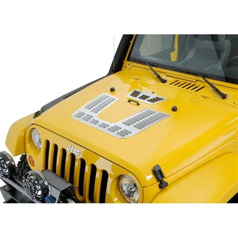 Hyline Offroad Louvered Hood Panel Kit For 07 13 Jeep Wrangler Jk