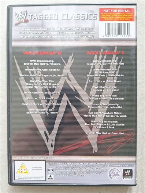 WWE Tagged Classics WrestleMania DVD Disc Set WWF IX X Hulk Hogan RARE EBay