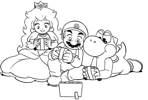 Princess Peach Coloring Pages Super Marios Lover