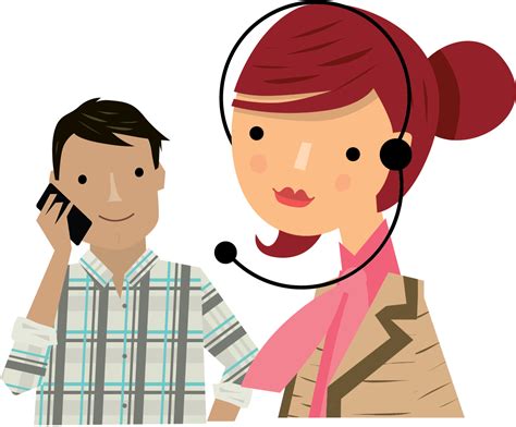 Download Clipart Phone Telephonic Conversation Receptionist On Phone