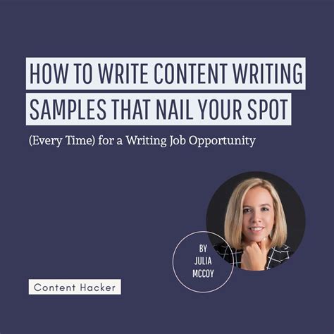 How To Write Content Writing Samples That Nail You The Job Every Time