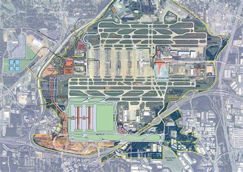 Atl Aeroporto Mapa Mapa Do Aeroporto De Atlanta Geórgia Estados