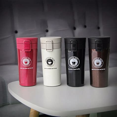 400ml new thermos mug coffee bouncing cup with lid thermocup seal stainless steel vacuum flasks