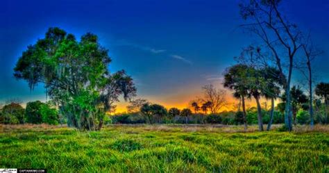 Riverbend Park Sunset At Battlefield Jupiter Florida Hdr Photography