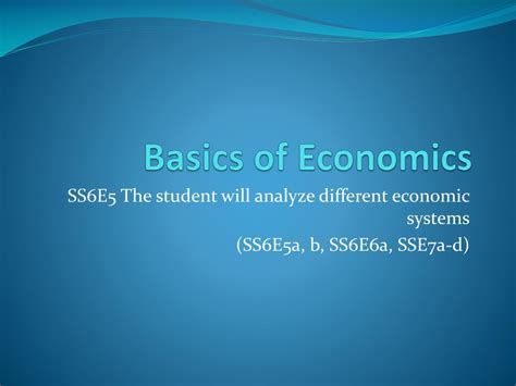 Ppt Basics Of Economics Powerpoint Presentation Free Download Id