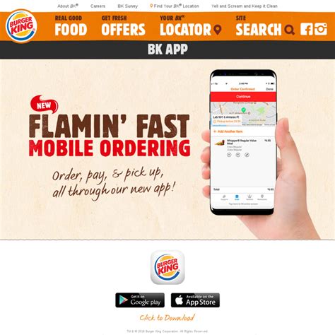 Earn rewards for free food with the chain's loyalty program. Buy 1 Get 1 Free Whopper Jr + Other Deals Via Burger King ...