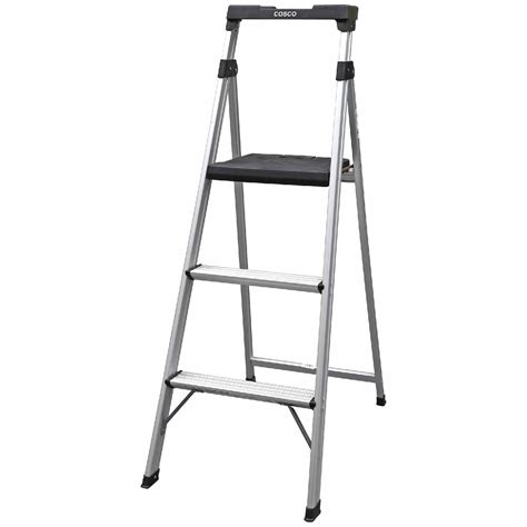 Cosco Aluminium Step Ladder Household And Single Sided Ladders Mitre 10