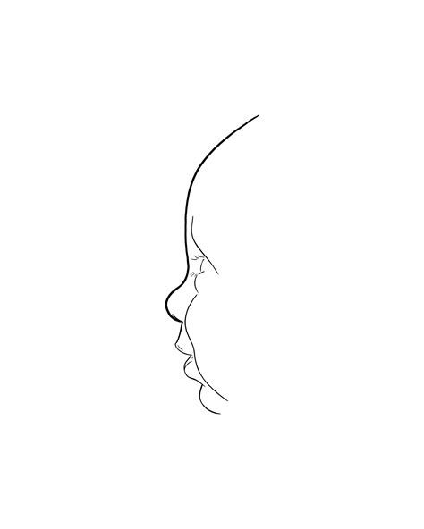 Child Side Profile Minimal Tattoo Design Etsy