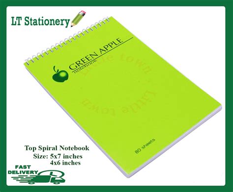 Green Apple Notebook Top Spiral Type 80 Sheets Lazada Ph