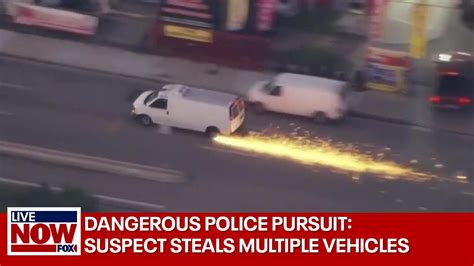Police Chase Suspect Steals Multiple Vehicles During Pursuit Near Los Angeles Livenow From Fox