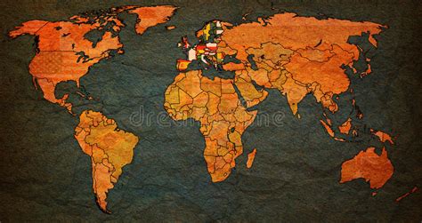 Mapa Del Mundo Real Stock De Ilustración Ilustración De Europa 61545635