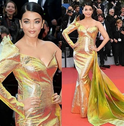 Aishwarya Rai Bachchan Dazzles In Gold At Cannes 2019 Desiblitz