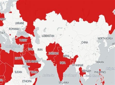 The 48 Countries Which The Foreign Office Warns Have A Very Likely