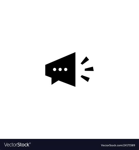 Talk Speak Speaker Chat Bubble Logo Icon Vector Image
