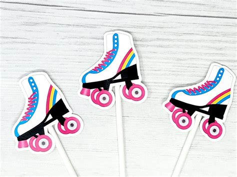 Roller Skate Cupcake Toppers 3718640p Etsy