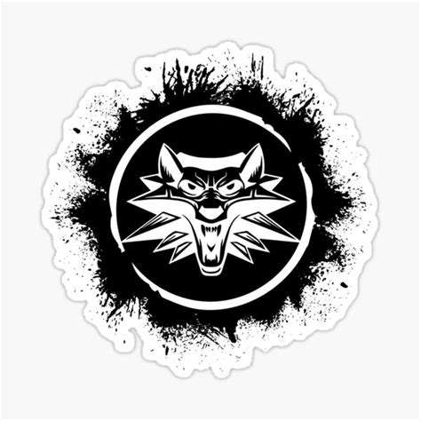 The White Wolf Symbol Sticker For Sale By Earlbickley Redbubble