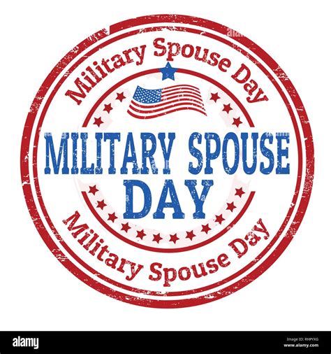 Military Spouse Day Sign Or Stamp On White Background Vector