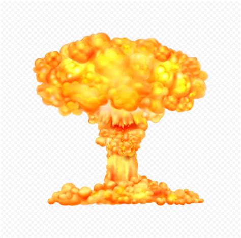 Hd Cartoon Atomic Nuclear Bomb Fire Explosion Png Citypng