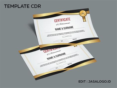 It's easy to create certificates when you use a program you're already familiar with and use daily. Template Sertifikat Cdr