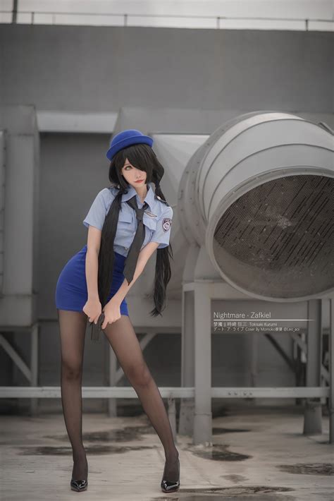 Momoko葵葵 Tokisaki Kurumi Police Uniform Cosplay 骑士屋美女套图