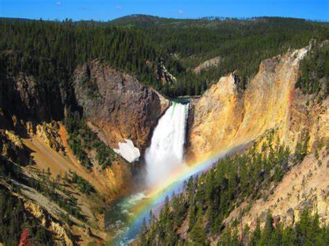 Lower Falls In Wyoming Is One Of The Most Beautiful